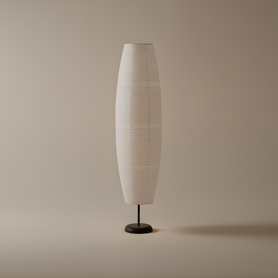 Elegant Rice Paper Column Lamp – Perfect for Warm Lighting