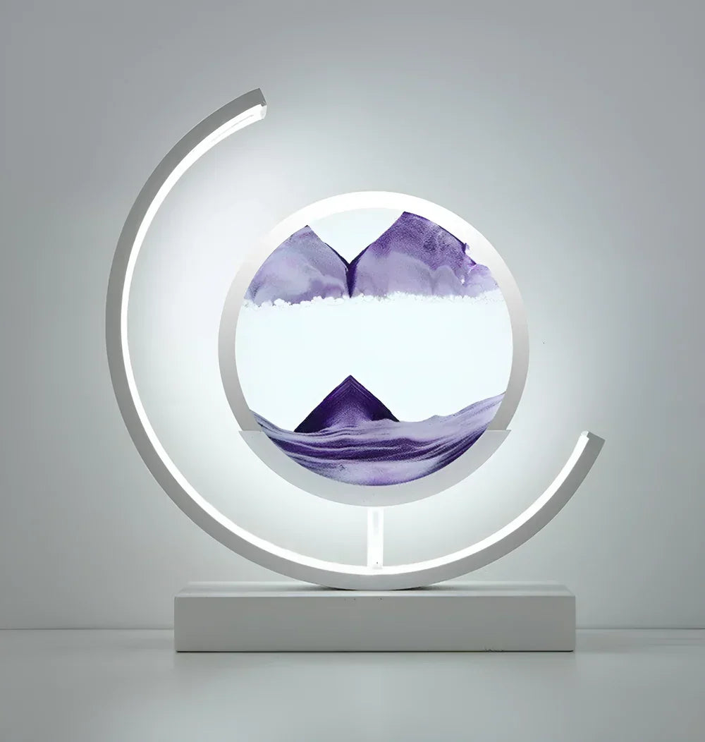 Enchanting Round LED Sand Art Lamp for Serene Spaces