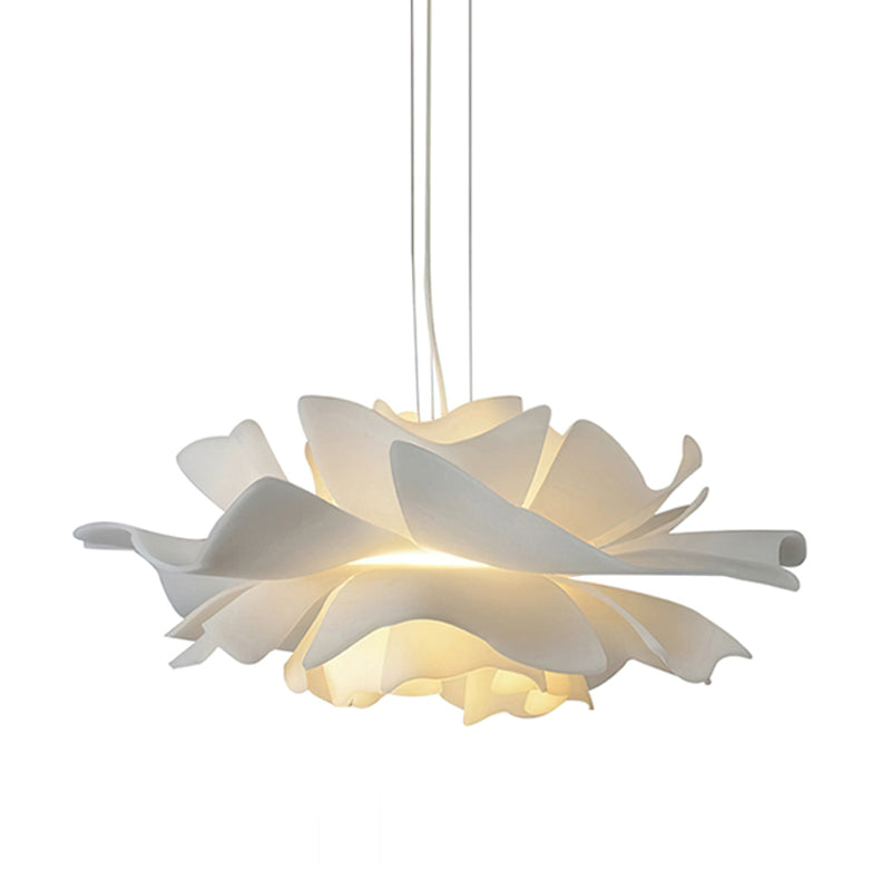 Chic Cream Glass Hanging Light for Modern Spaces