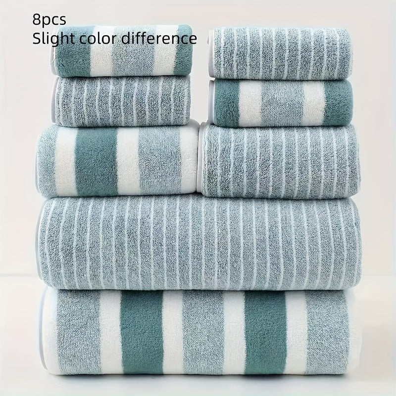 Luxurious Microfiber Bath Towel Set - 8 Piece Collection