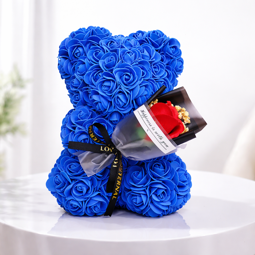 Charming Floral Bear for Home Decoration - Perfect Gift