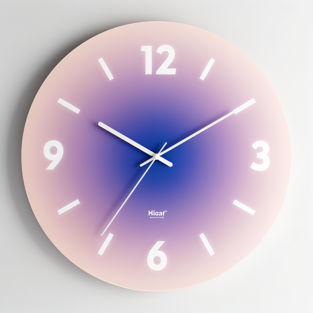 Contemporary Glass Wall Clock – 11.81 Inch Colorful Gradient Design