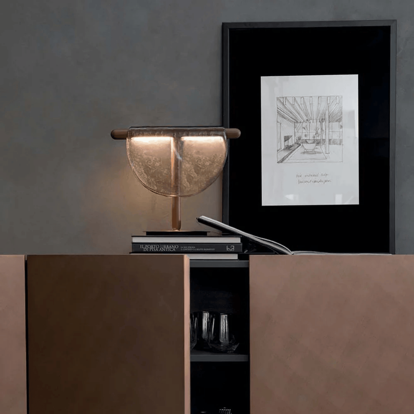 Stylish Amber Radiance Table Lamp for Contemporary Homes