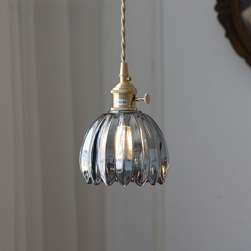 Elegant Textured Glass Pendant Light with Adjustable Height