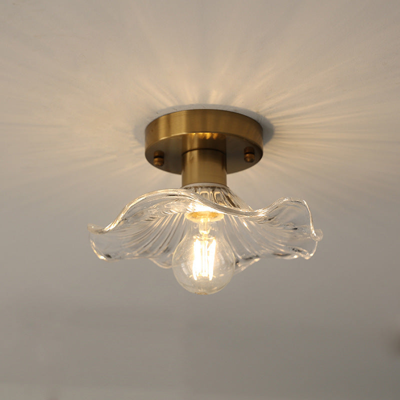 Elegant Hibiscus-Inspired Flush Mount Ceiling Light