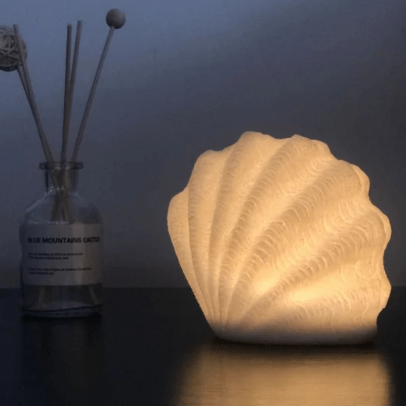 Serenity Shell Nightlight – Cozy White Glow for Any Room