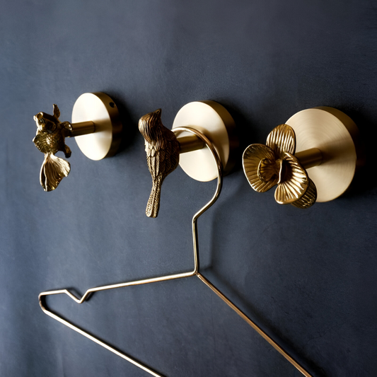Wild Elegance Wall Hook - Unique Copper Coat Organizer