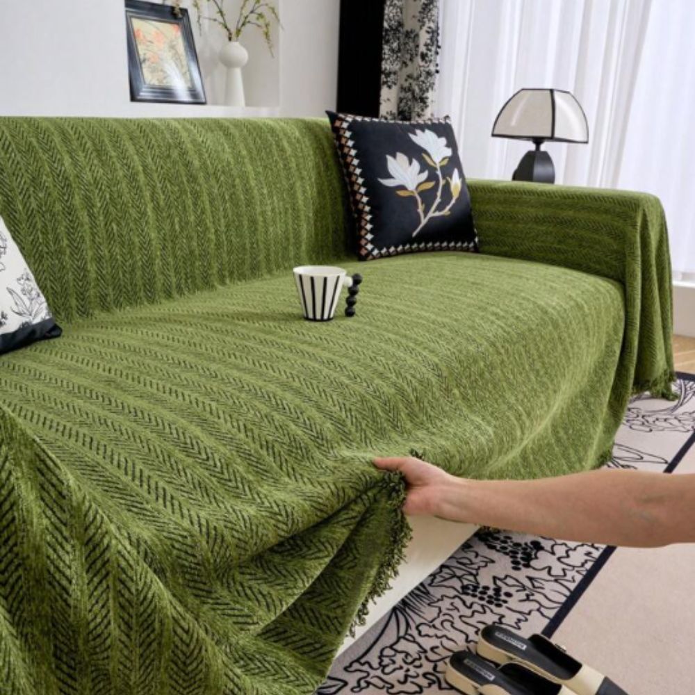 Stylish Chenille Sofa Protector for Pet Owners (Non-Slip, Washable)