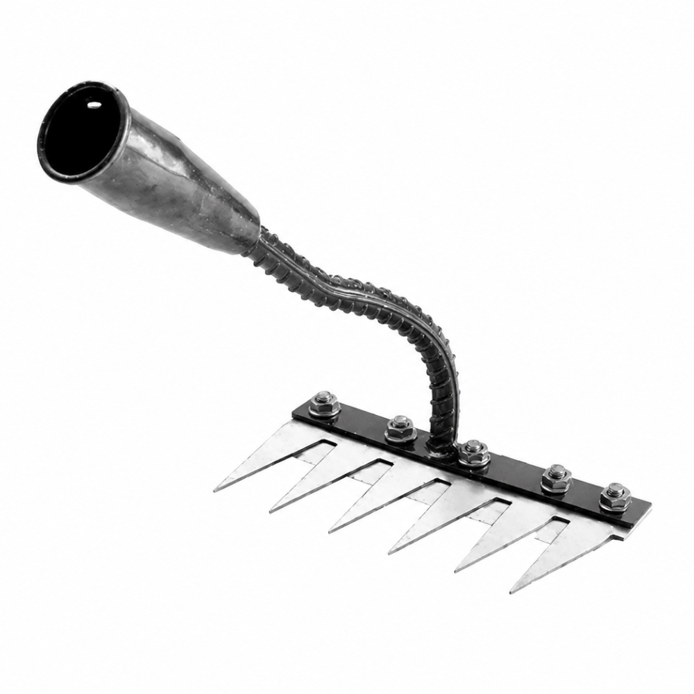 Durable Steel Garden Rake with Comfortable Grip (5–7 Teeth)