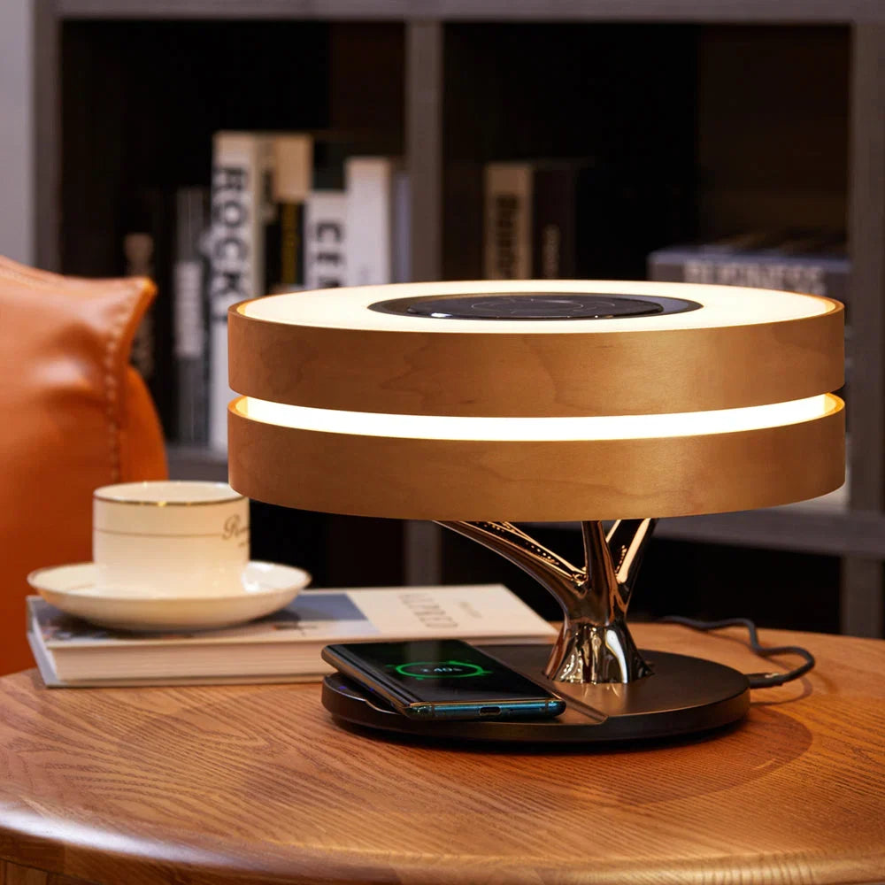 Smart Lamp with Wireless Charging and Bluetooth Audio
