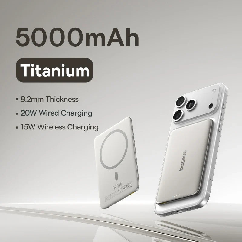 5K MagSafe Power Bank - Slim Portable Charger