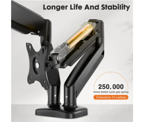 Dual Monitor Stand with Gas Spring Adjustment