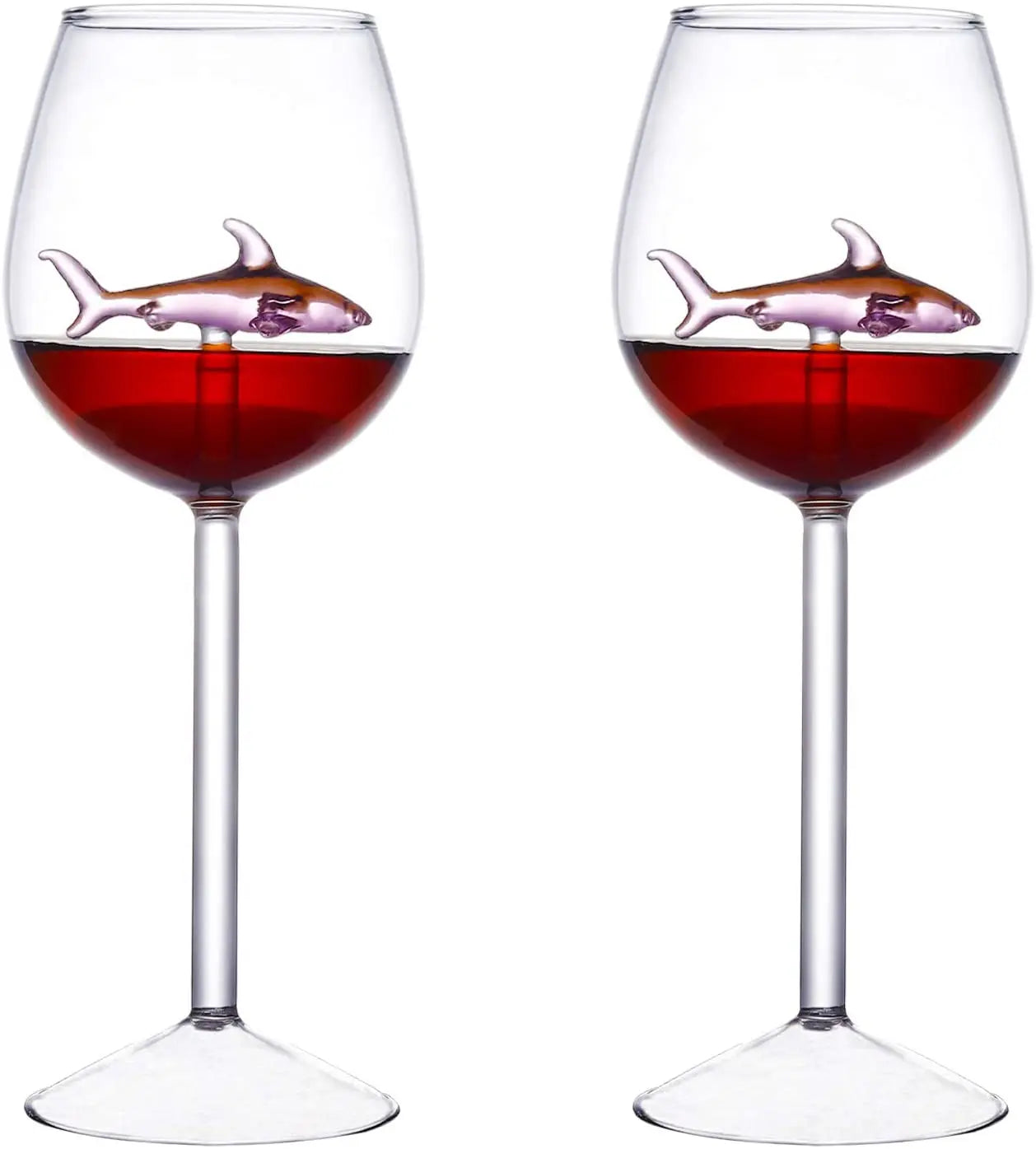 Whimsical Shark-Inspired Wine Glasses for All Celebrations