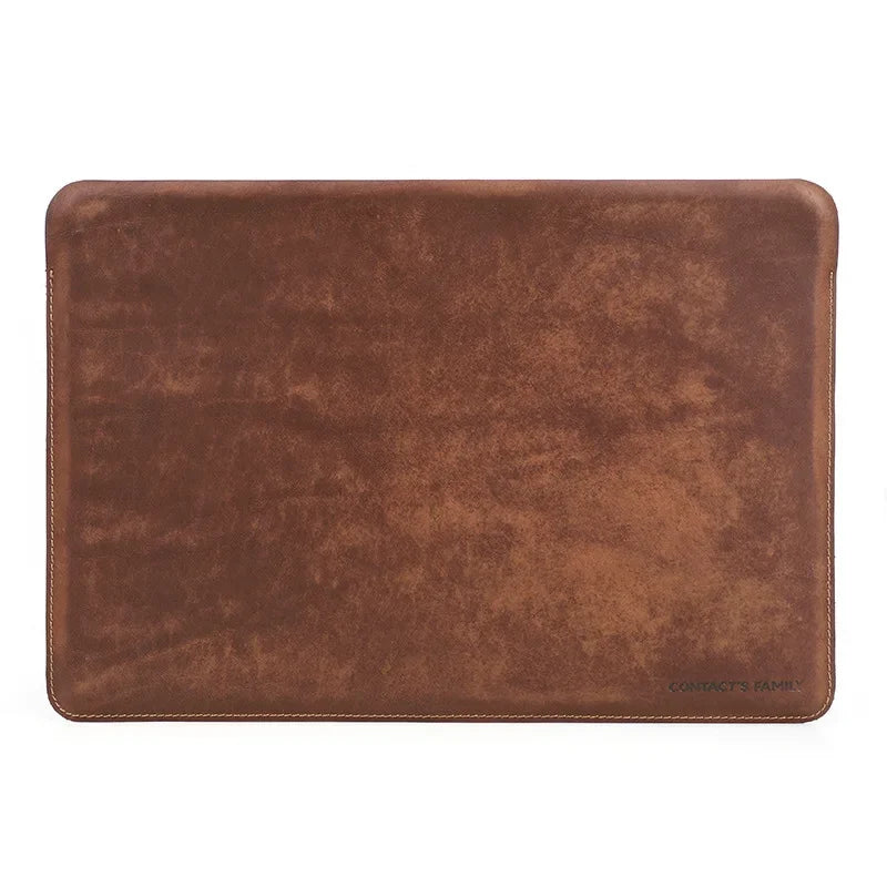 Authentic Leather Laptop Messenger Bag - Handcrafted Cowhide