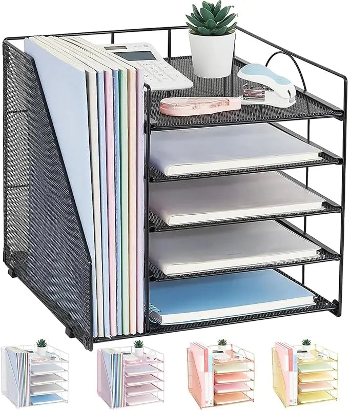 Desktop Organizer for Paper with 5 Tiers
