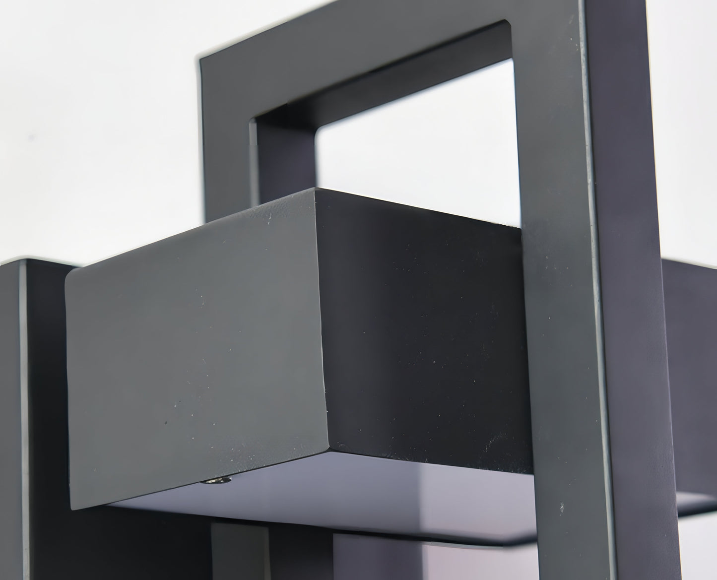 Sleek Black Steel Outdoor Wall Lantern for Modern Spaces