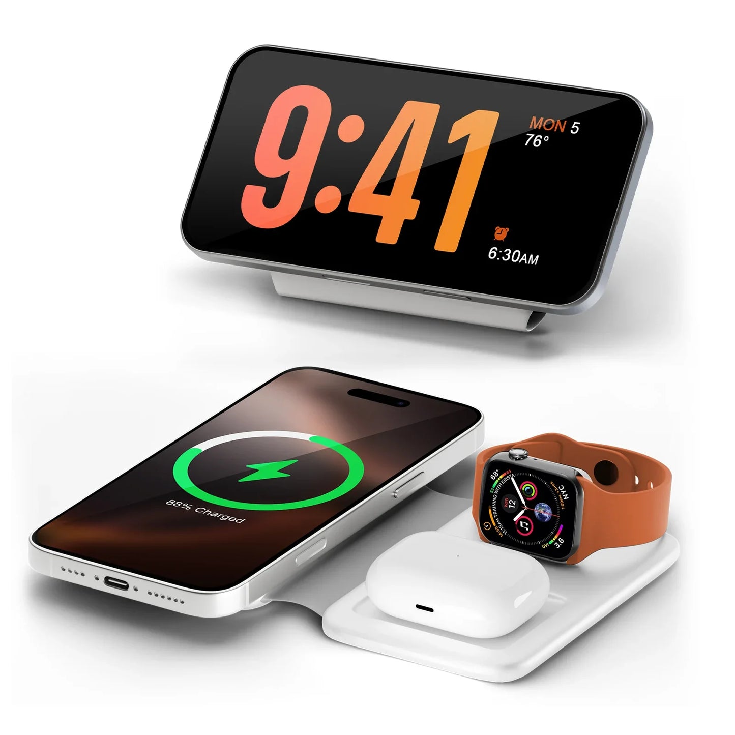 3-in-1 Magnetic Charging Station – Foldable Design