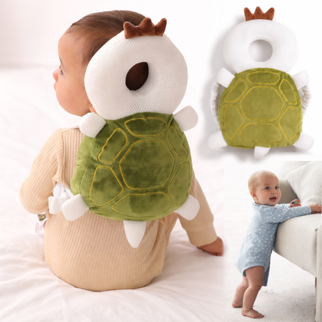 Turtle-Shaped Head Protection Cushion for Little Explorers