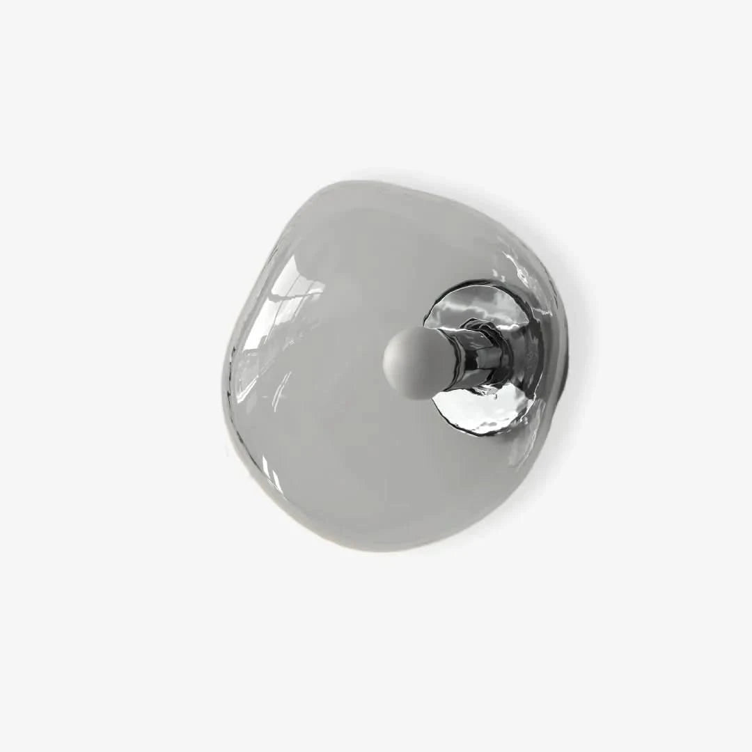 Luminous Aura Artisan Glass Wall Fixture - Modern Elegance