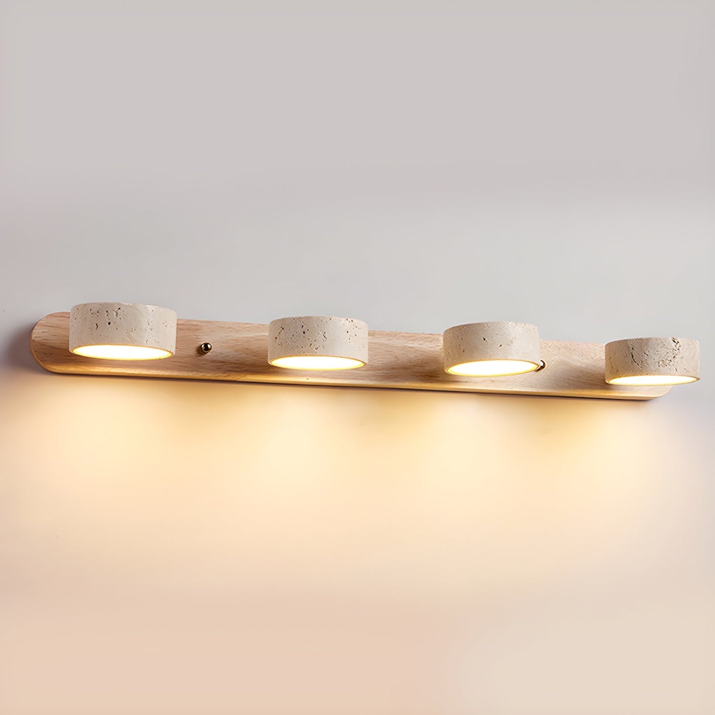 Chic Wall Fixture for Cozy Illumination - Elegant Stone Finish