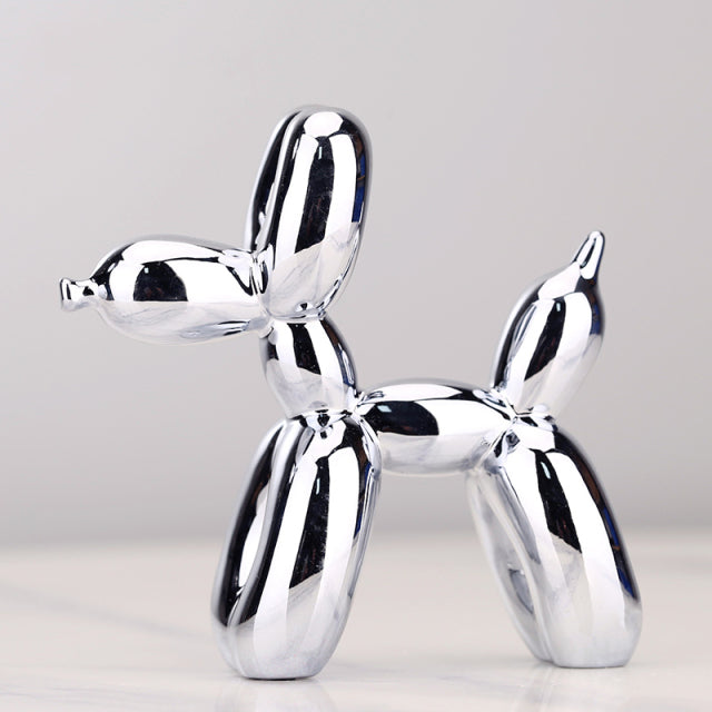 Charming Canine Balloon Sculpture – Premium Resin Décor