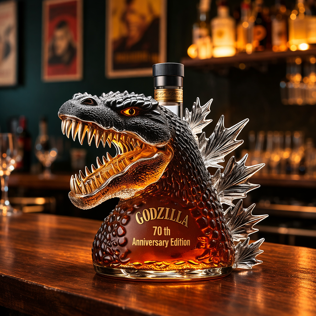 Whimsical Monster-Head Whiskey Decanter for Home Bars