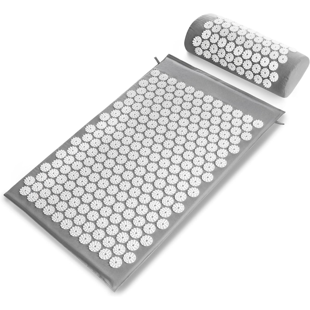 Back and Neck Acupressure Mat with Pillow for Full-Body Relief