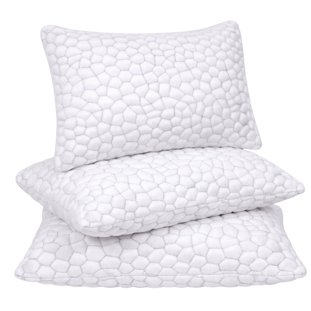 Memory Foam Bed Pillows with Adjustable Cooling Gel and Washable Cover