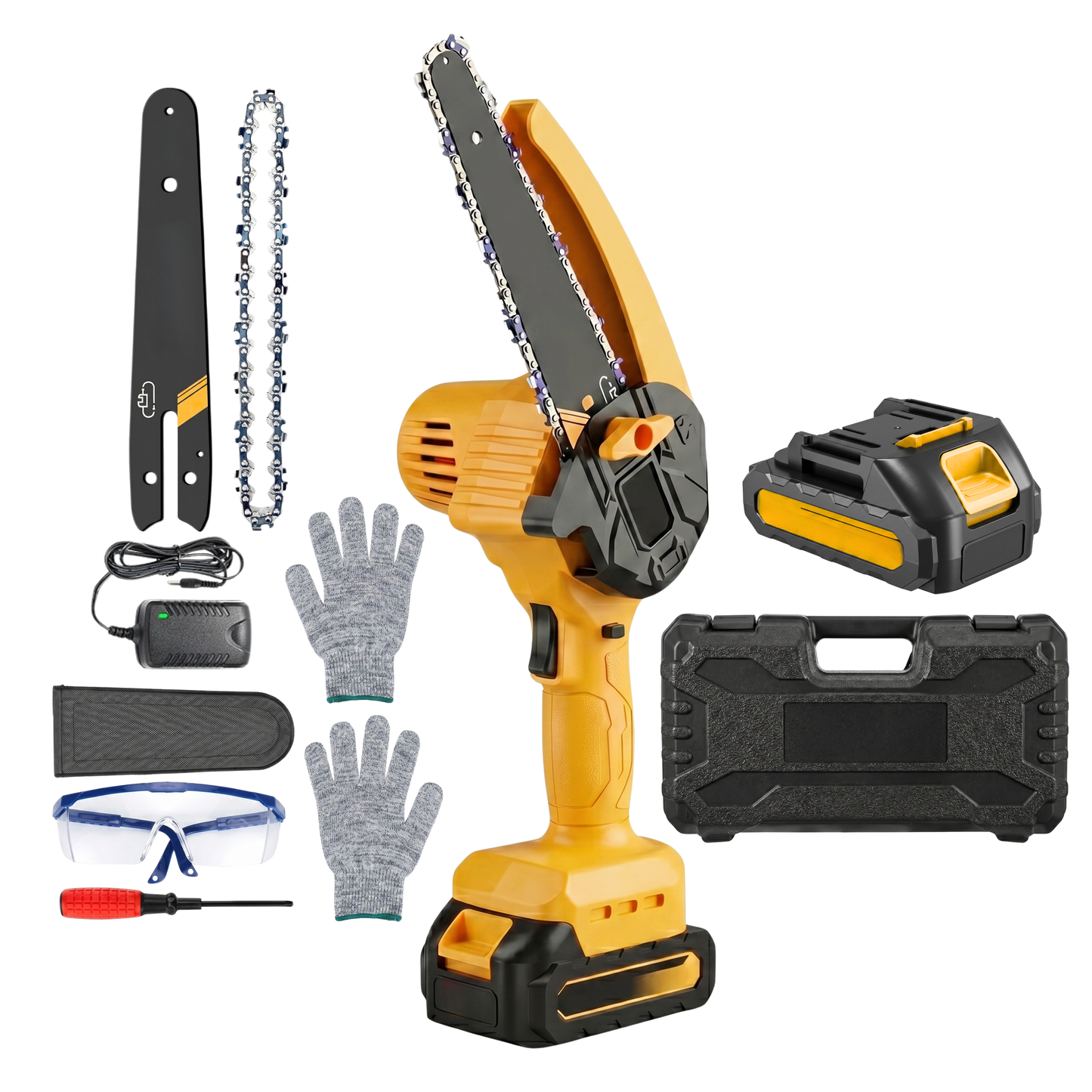 Mini Chainsaw Tool Set for Cutting Tree Branches – Battery Operated