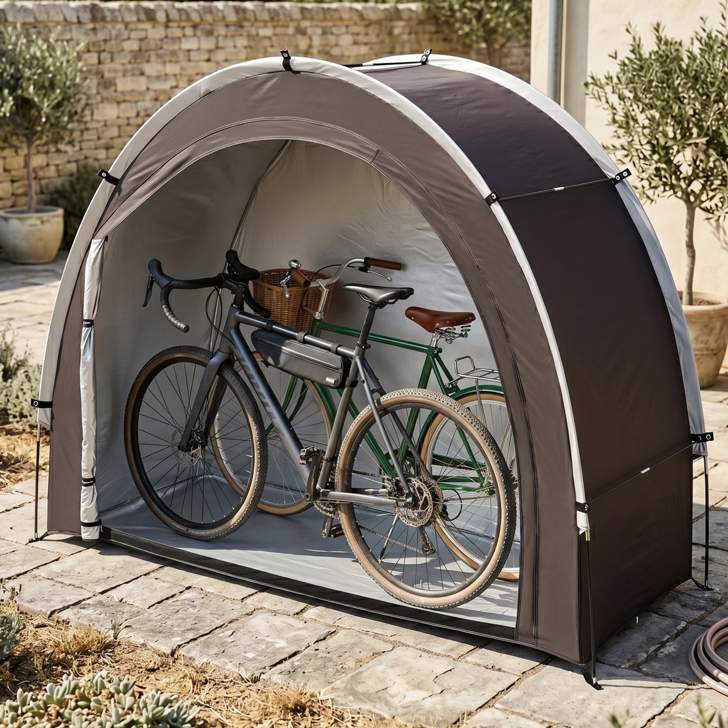 Bike Storage Tent for 2-3 Bicycles 83 in Frame with PU4000 Material