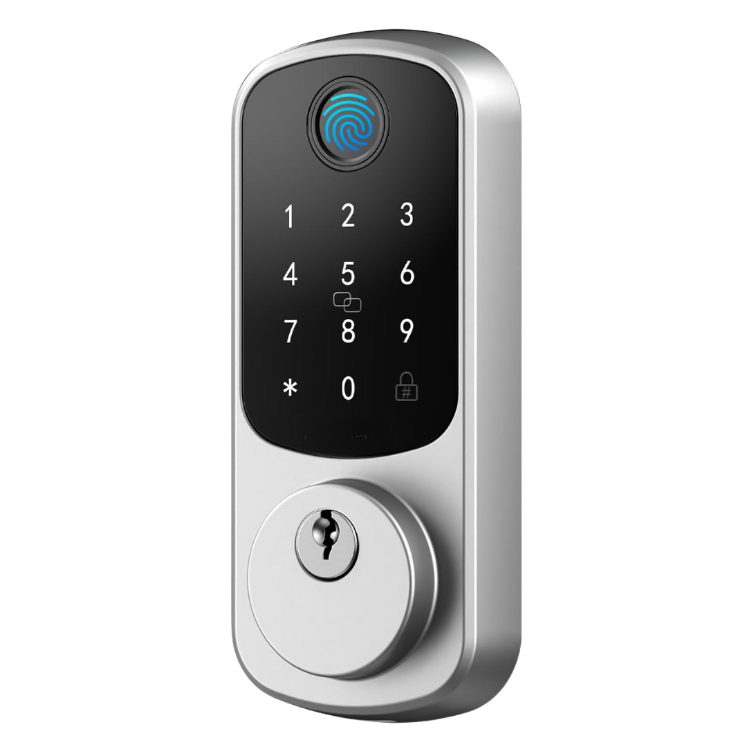 Fingerprint Door Lock with Mobile App Control and Key Entry