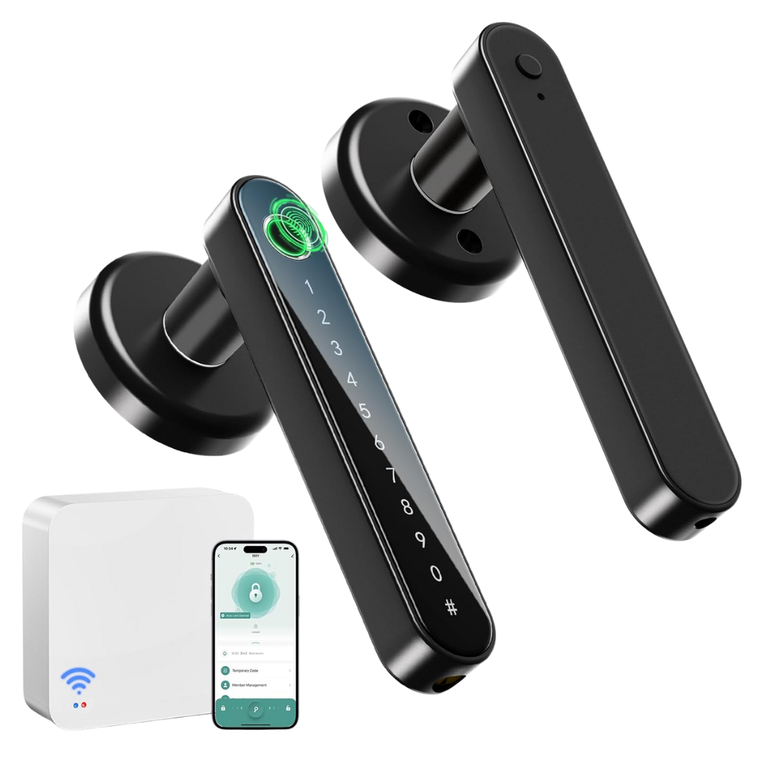 Smart Biometric Door Lock with Fingerprint, PIN, App Control, Auto-Lock