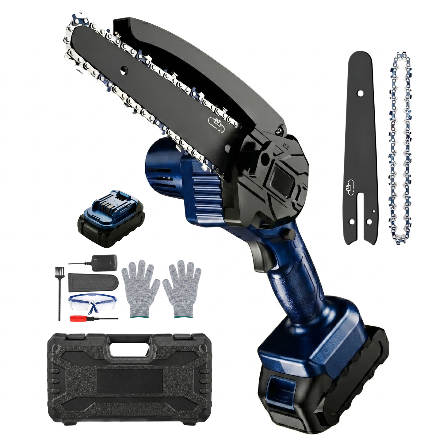 Battery Operated Mini Chainsaw with Cordless Design and Auto Oil Feed