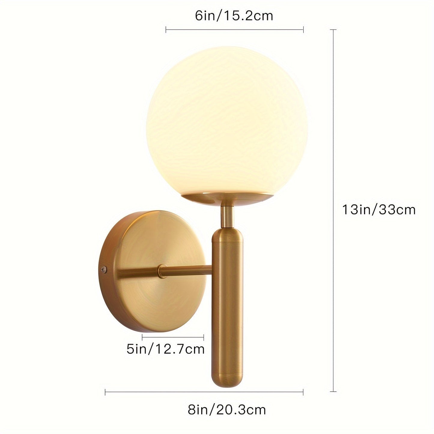 Sleek Wall Sconce with Glass Shade and Modern Finish