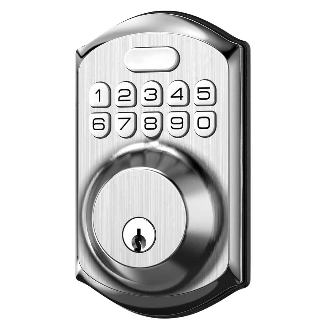 Smart Keypad Door Lock with Digital Entry, Auto-Lock, 2 Keys