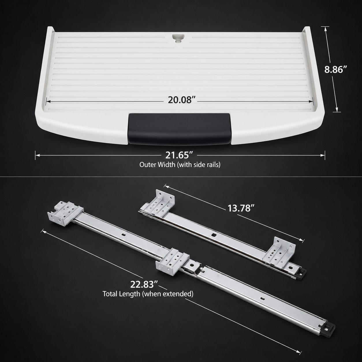 Pull-Out Keyboard Drawer for Under-Desk Installation