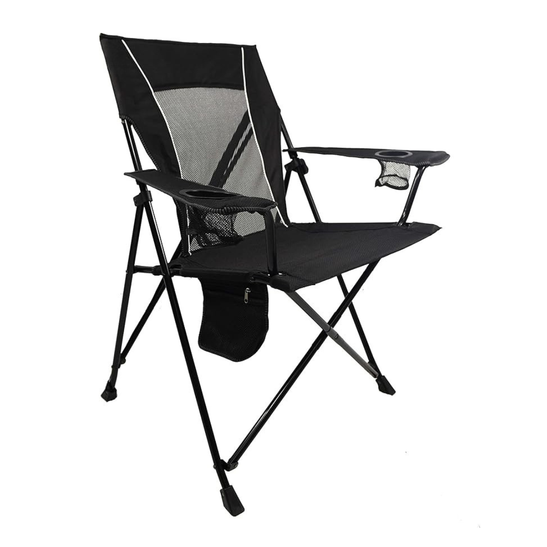 Folding Camping Chair with Dual Lock, Cup Holders, and Carry Bag