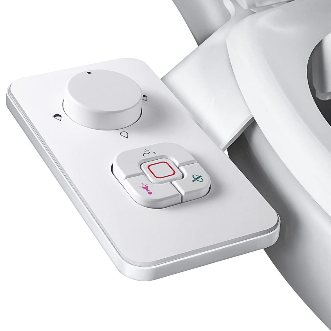 Adjustable Water Pressure Toilet Bidet Attachment with Dual Nozzles