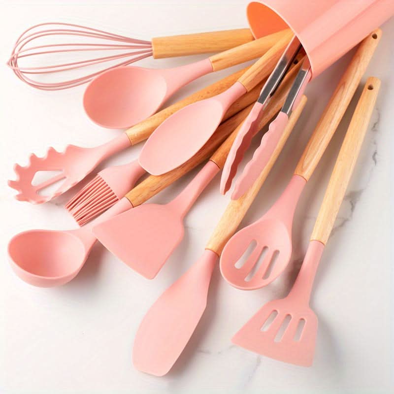 12-Piece Premium Silicone Kitchen Tools Collection