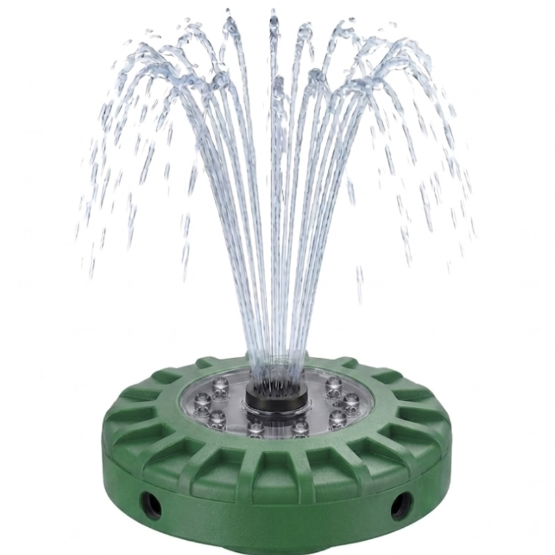 Rechargeable Water Pump for Floating Pool Fountain with LED Lighting