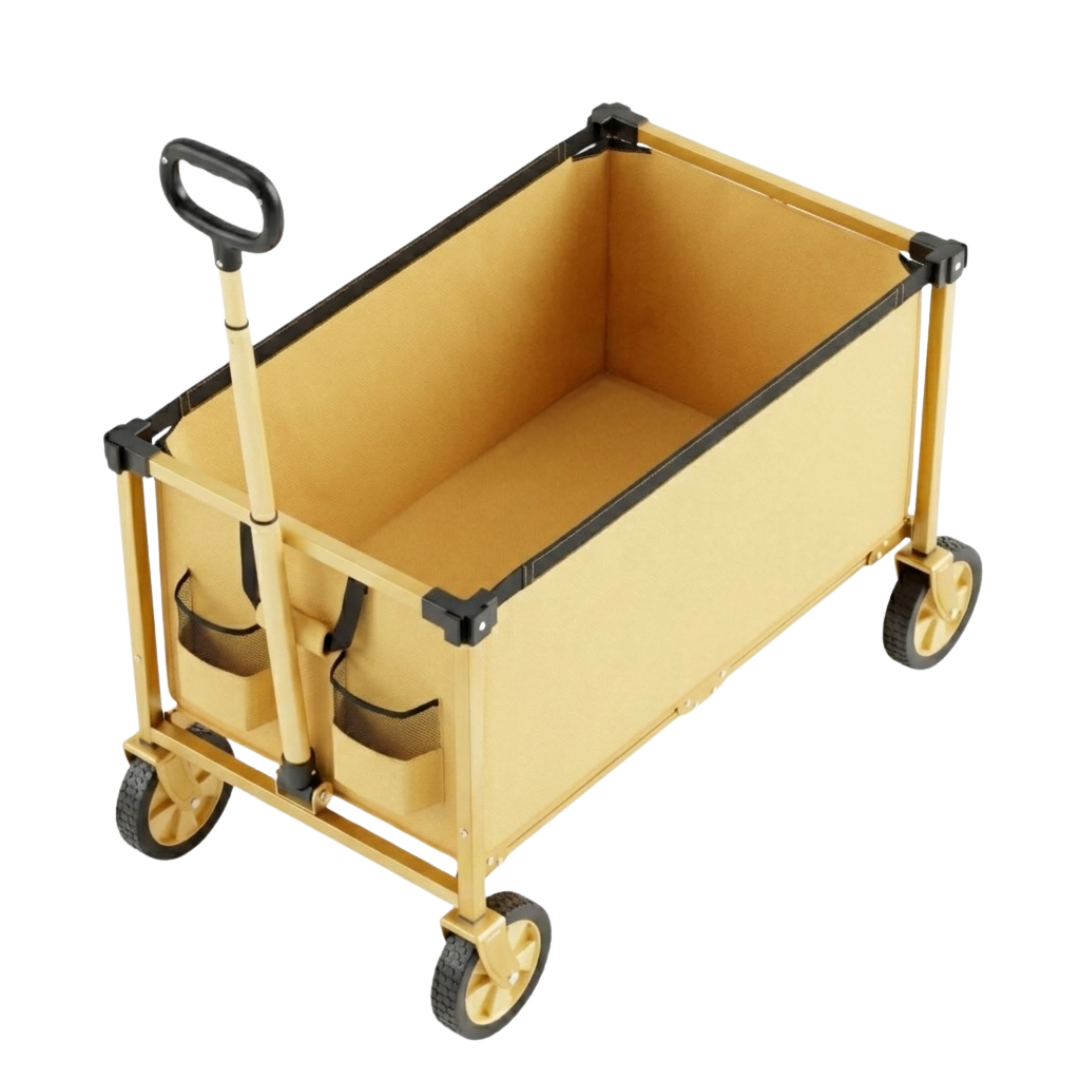Telescopic Handle Utility Cart with Swivel Wheels – Foldable Design