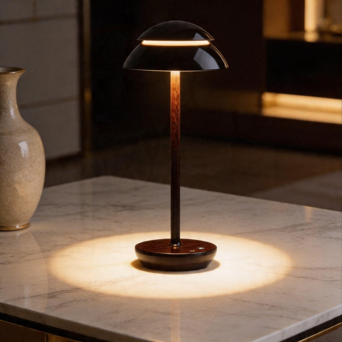 Touch-Controlled Cordless Mushroom-Shaped Table Light