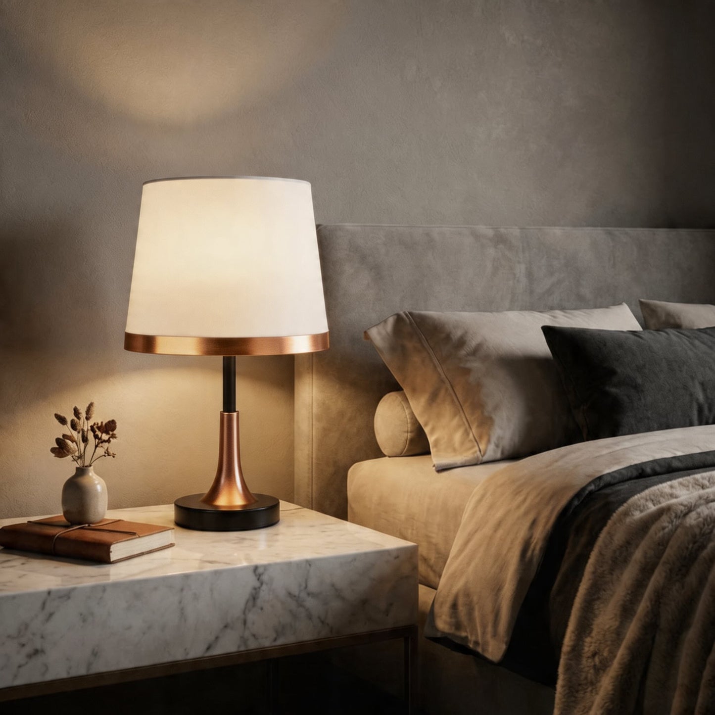 Brass Table Lamp in Mid-Century Modern Style