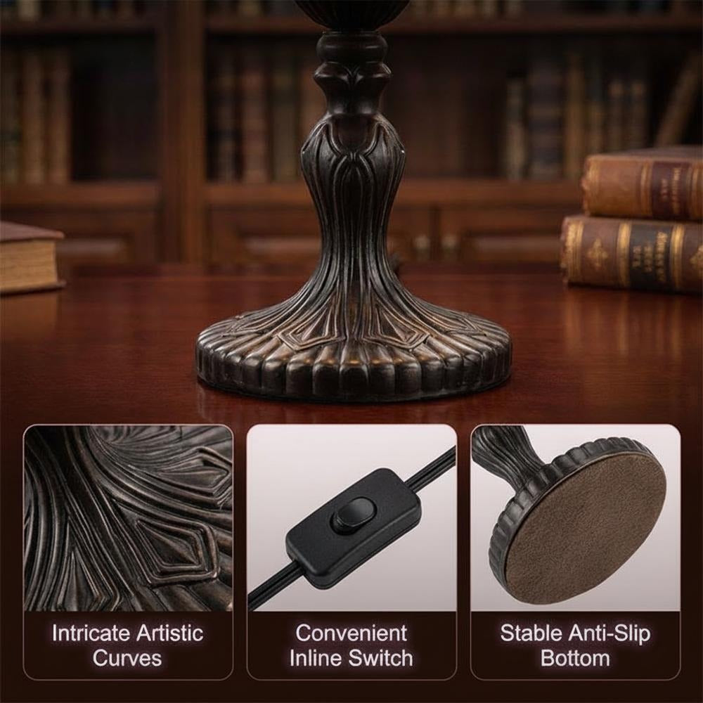 Enchanting Witch Hat Stained Glass Table Lamp