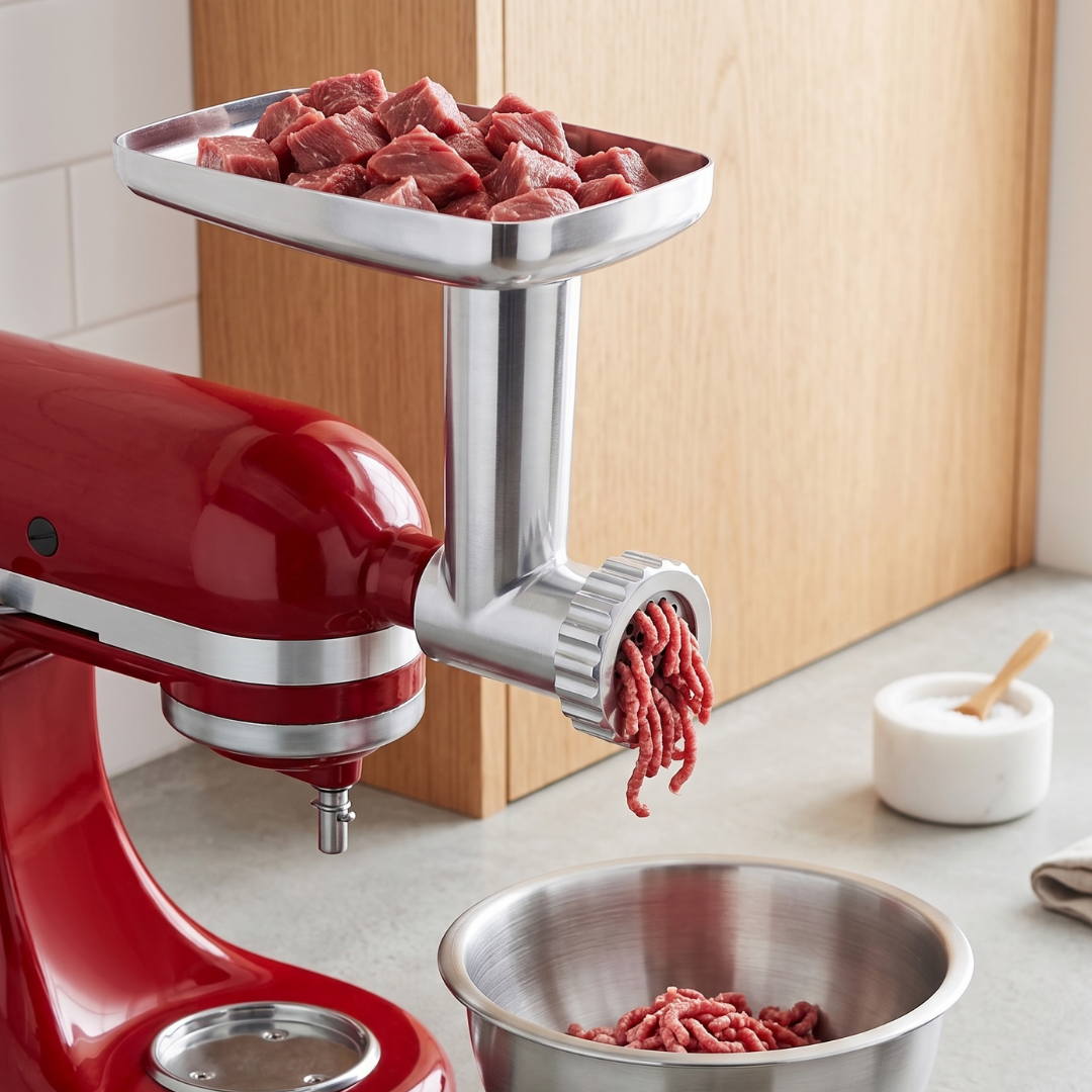 Stand Mixer Metal Meat Grinder Attachment with Plate Set