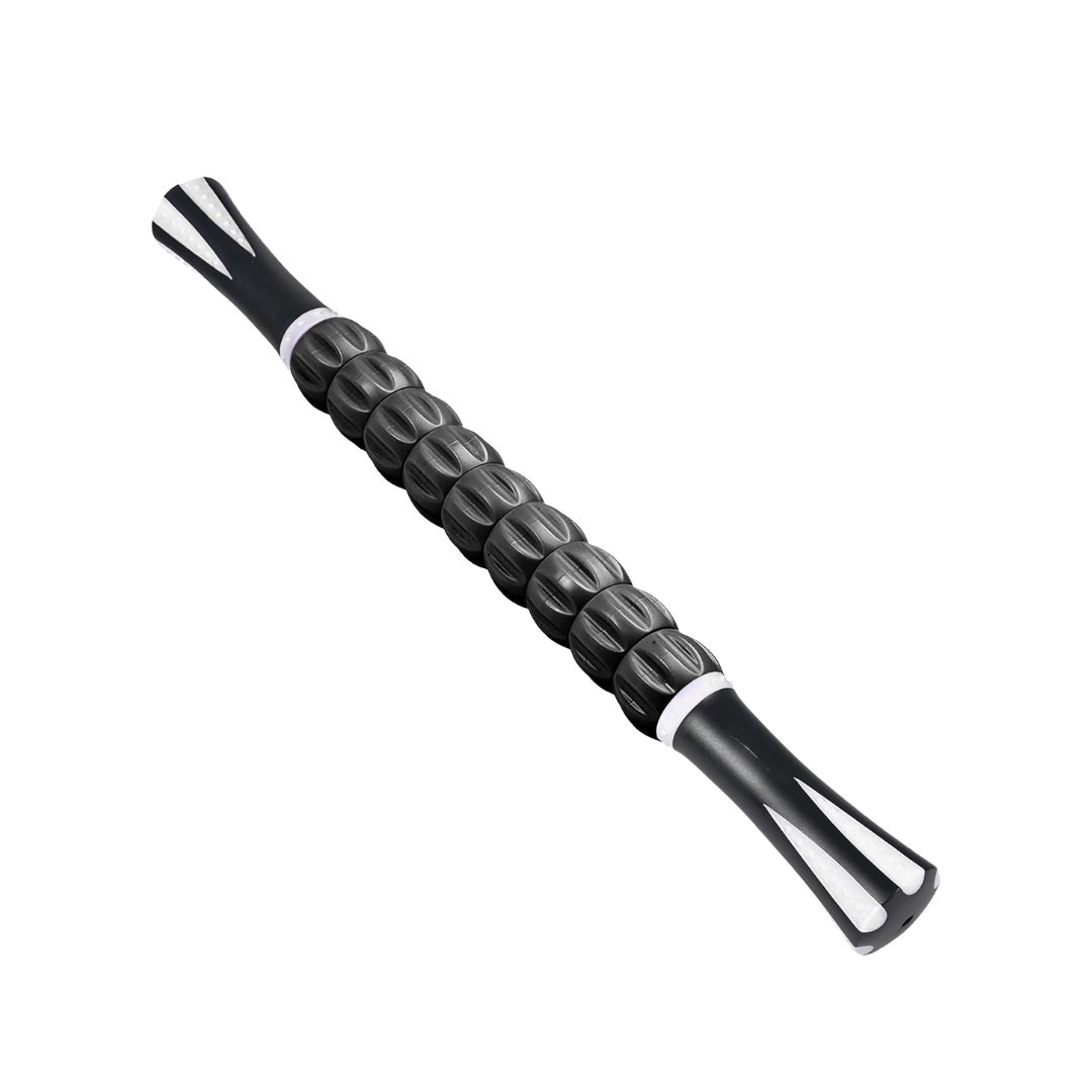 9-Roller Muscle Massage Stick with Textured Grip Handles