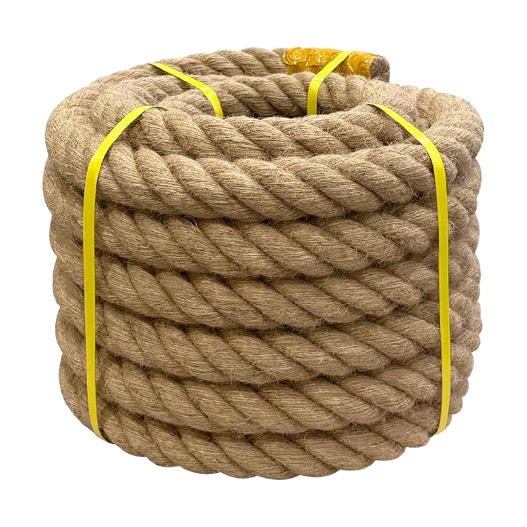 Outdoor Jute Rope for Crafts, Railings, and Swings - 1, 1.5, 2 in