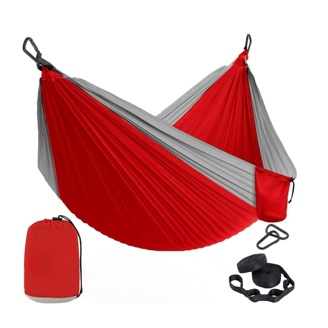 Adjustable Tree Straps Nylon Hammock with Steel Carabiners