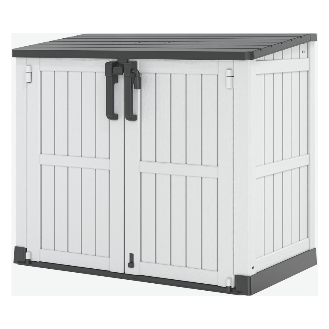 Lockable Garden Storage Box - 36 Cubic Feet Outdoor Resin Shed