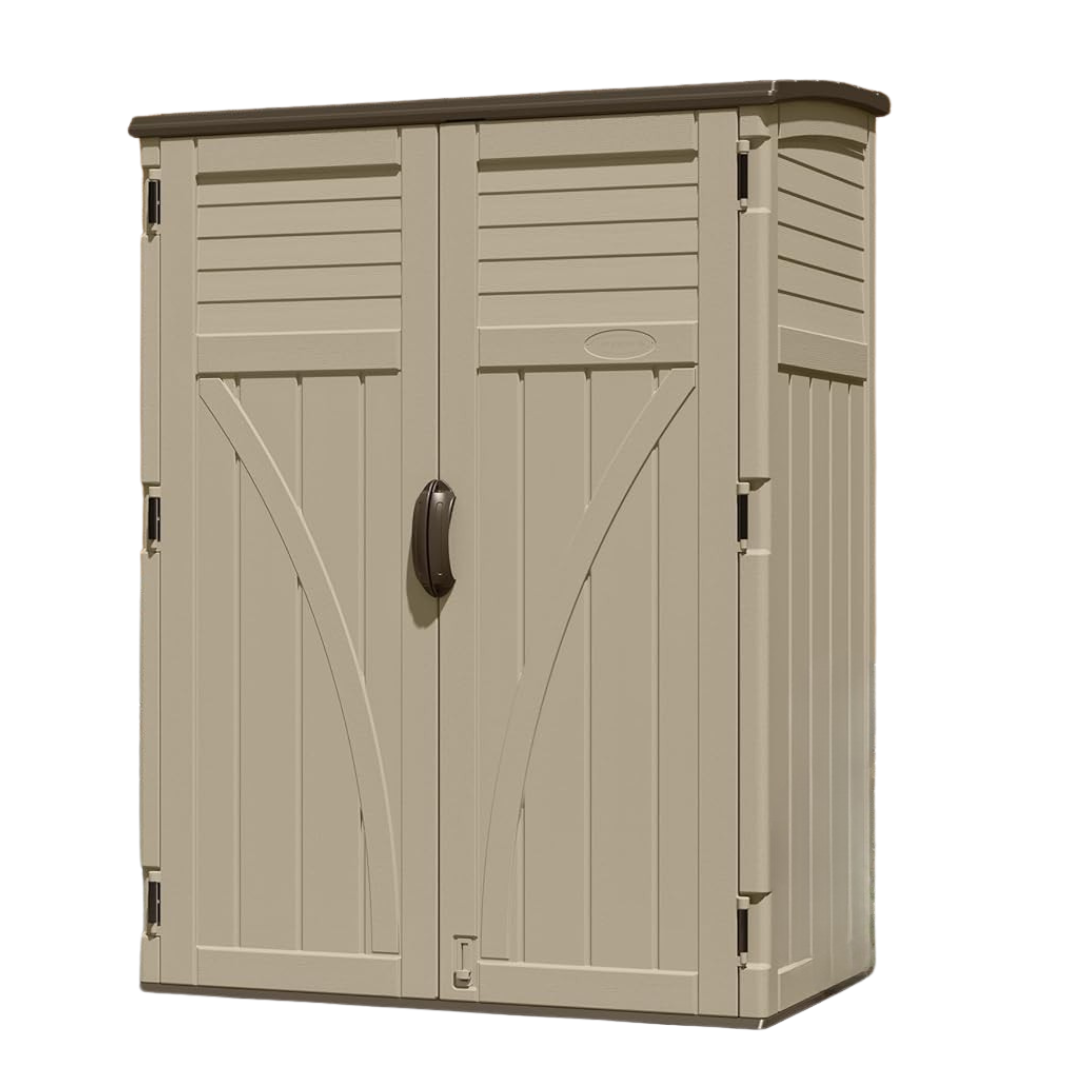 Vertical Outdoor Storage Cabinet in Resin with Double Doors